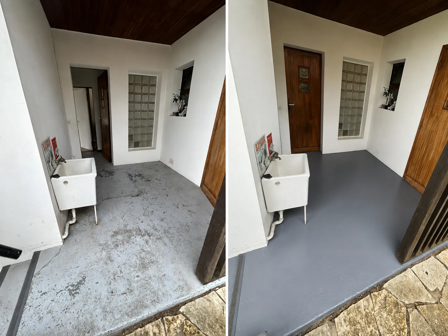 Avant-après peinture chambre Arcachon
